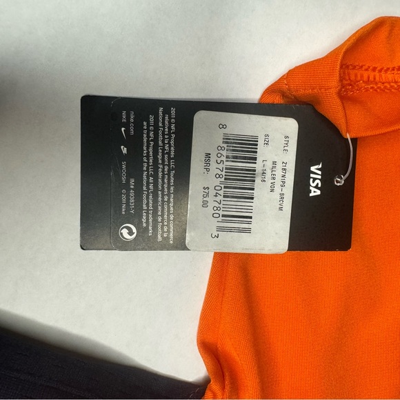 New Denver Miller On Field NFL Jersey- Von Miller #58 Youth Size L (14-16) - Picture 12 of 15